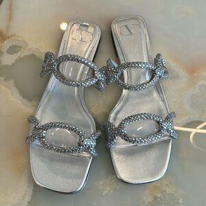Valentino embellished slides